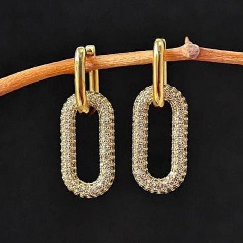 LUNE HANGING HOOPS